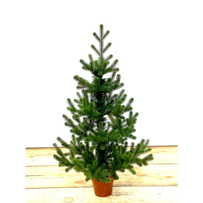 Christmas tree Traditional cast 90 cm in a green pot