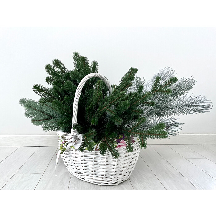 New Year's branch LUX 60 cm blue