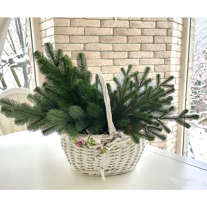 New Year's branch LUX 60 cm blue