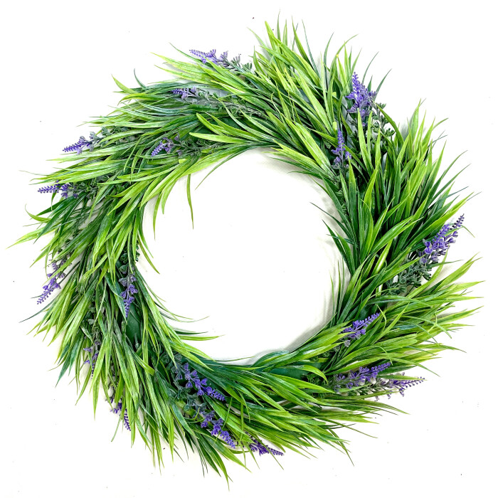 Artificial lavender wreath 42 Ø cm