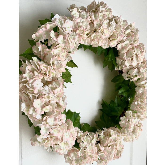 Spring viburnum flower wreath