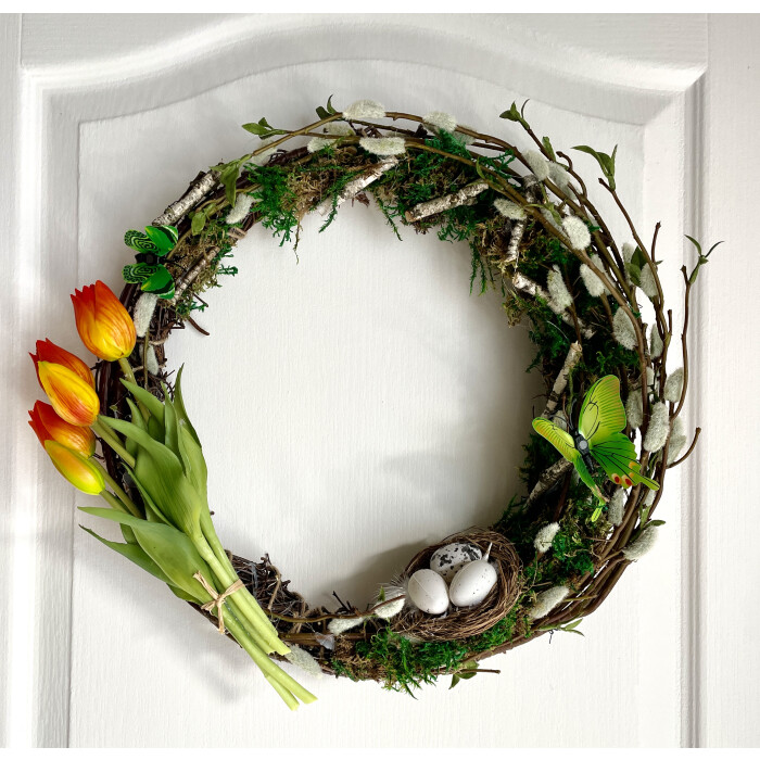 Spring wreath with tulips Ø45 sm