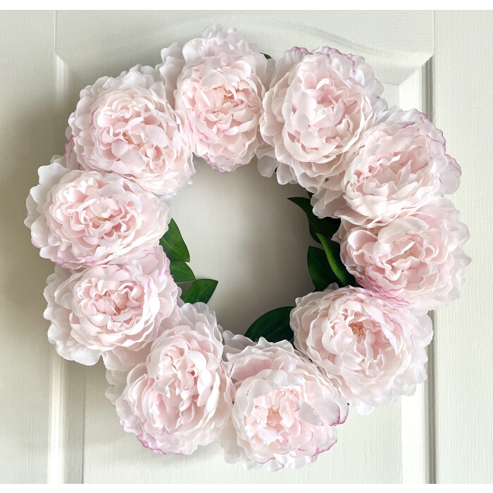 Spring wreath of peonies