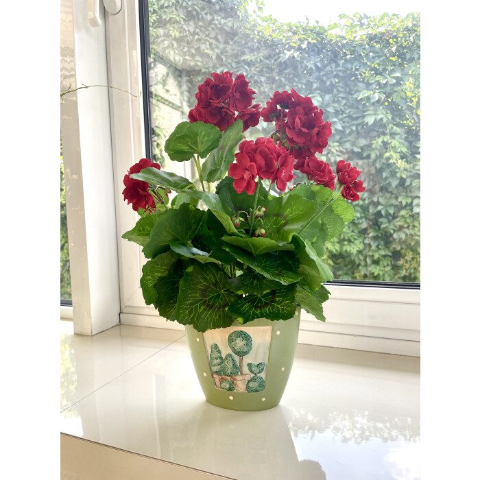 Bouquet of pelargonium 40 cm red