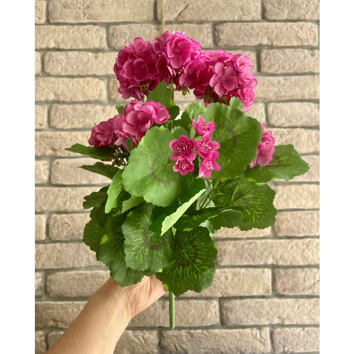 Bouquet of pelargonium 40 cm bright pink