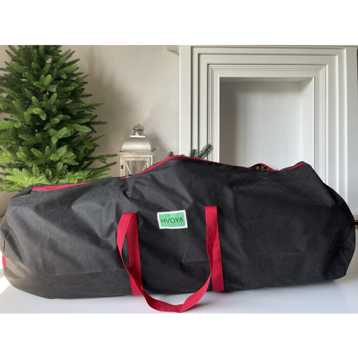 Christmas tree storage case 120 cm (black with red handles)