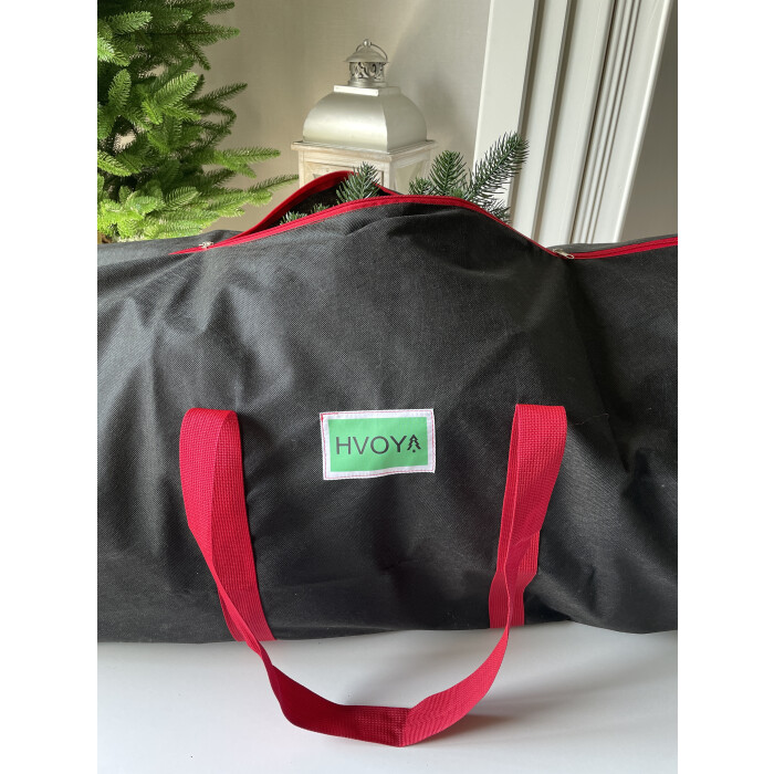 Christmas tree storage case 120 cm (black with red handles)