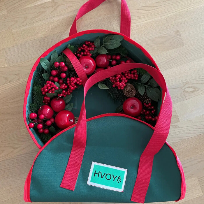 Case for storing Christmas wreaths / decorations d-40 cm  green