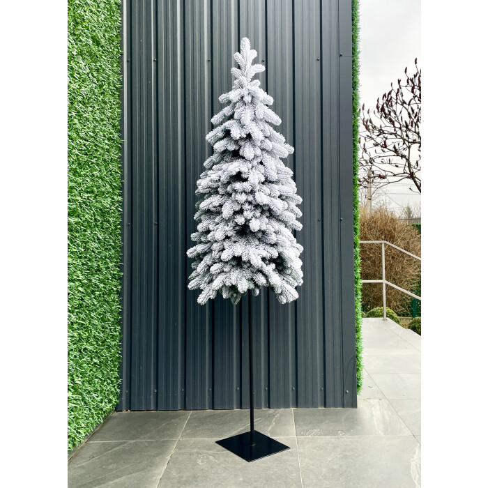 Christmas tree HVOYA Style Lux cast on a metal stand 200 cm snow-covered