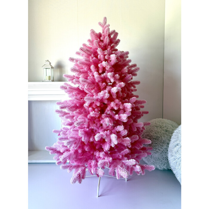 Елка Super Lux литая 180 см Marshmallow Pink заснеженная