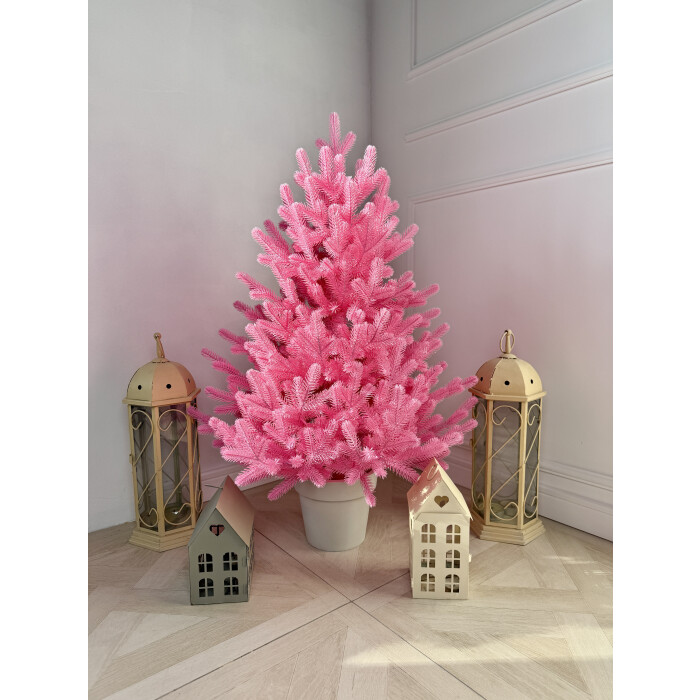 Ялинка Traditional лита 90см в білому горщику Marshmallow Pink