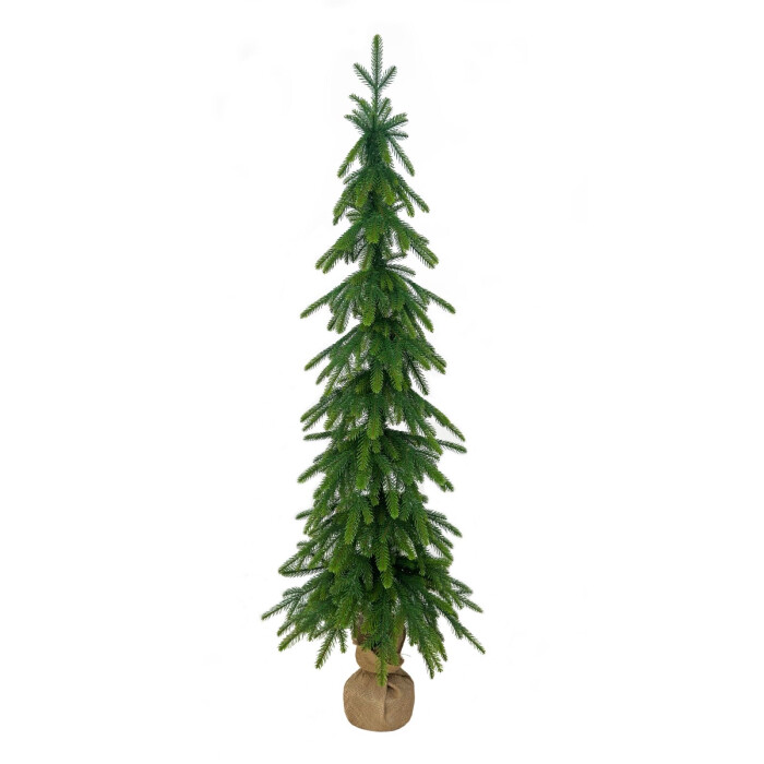 Forest Elf cast Christmas tree 120cm green with burlap top