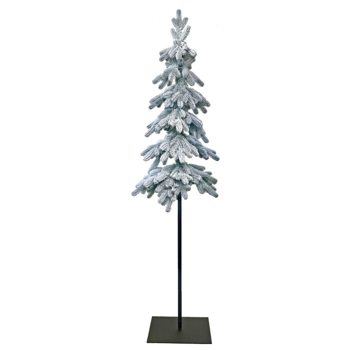 Ялинка HVOYA Style лита на металевій підставці 160 см засніжена