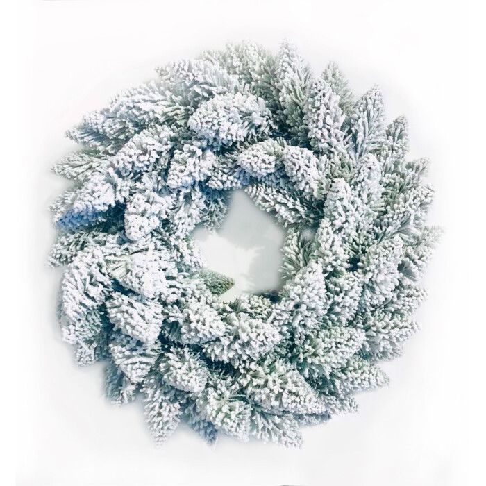 Artificial christmas Elegant wreath (film) 50 sm in snow