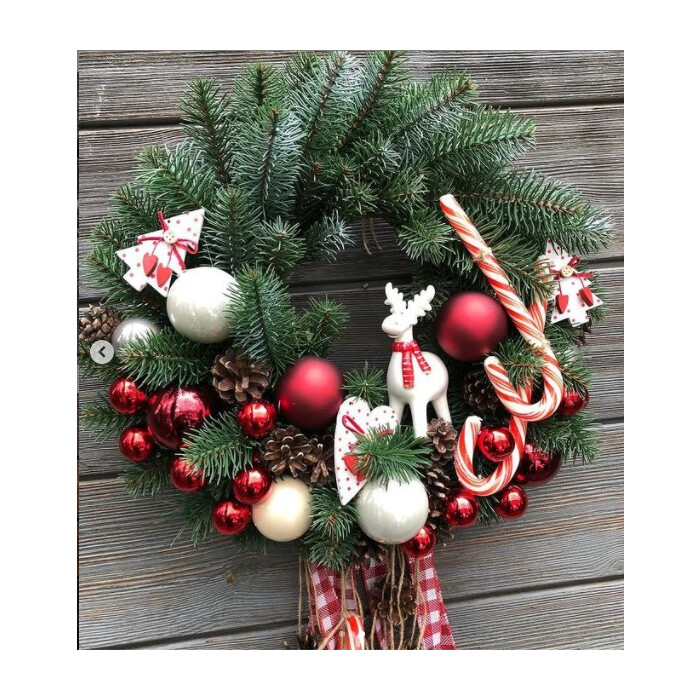 Cast christmas wreath Premium 60 sm